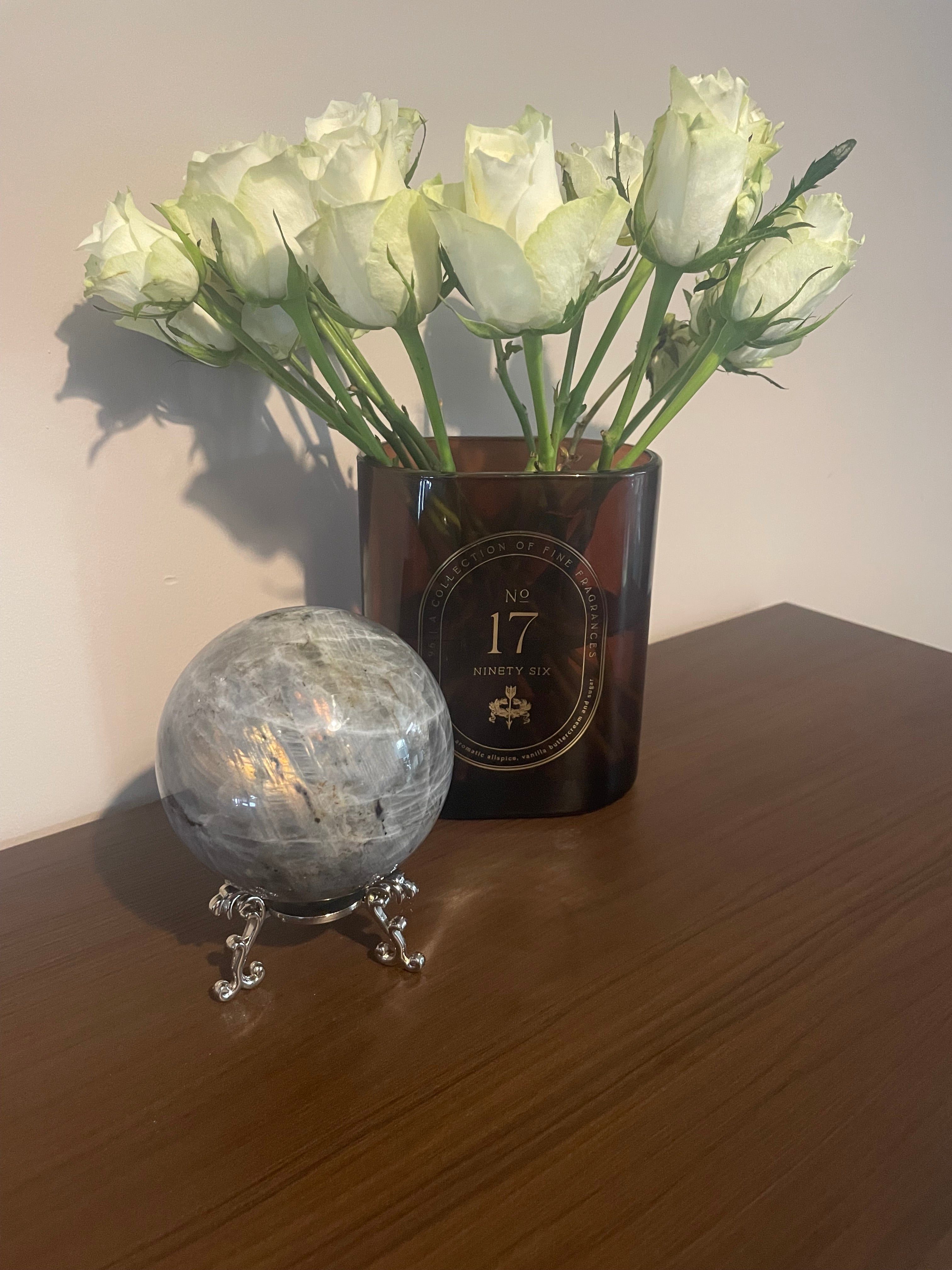 Giant Grey Labradorite Sphere