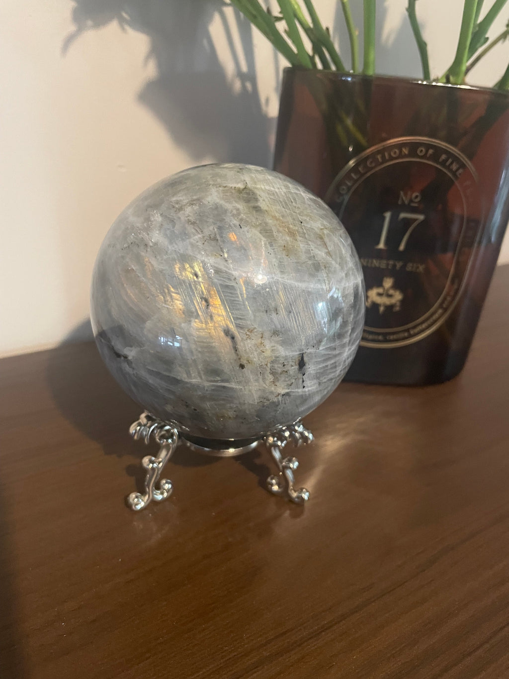 Giant Grey Labradorite Sphere