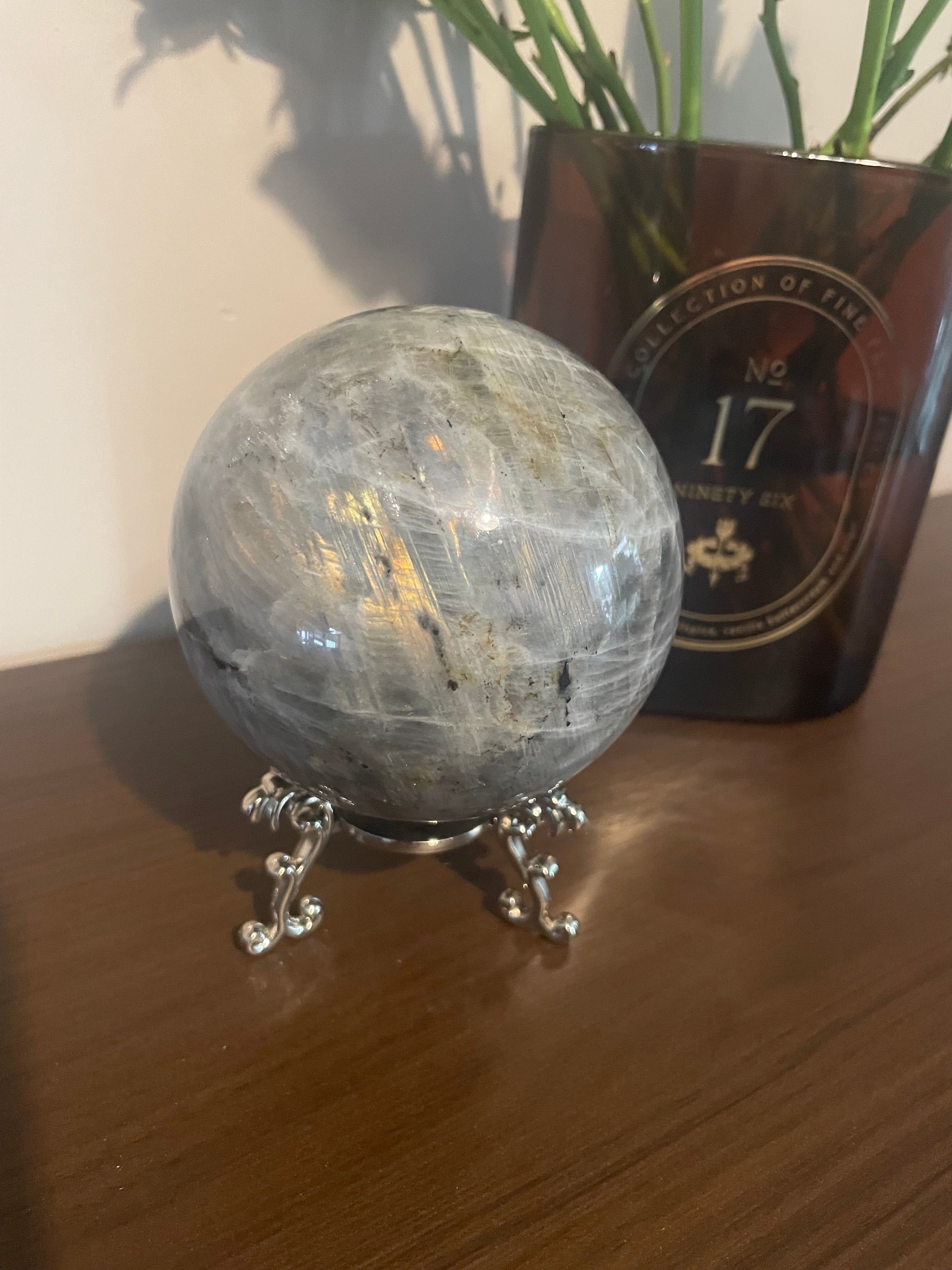 Giant Grey Labradorite Sphere