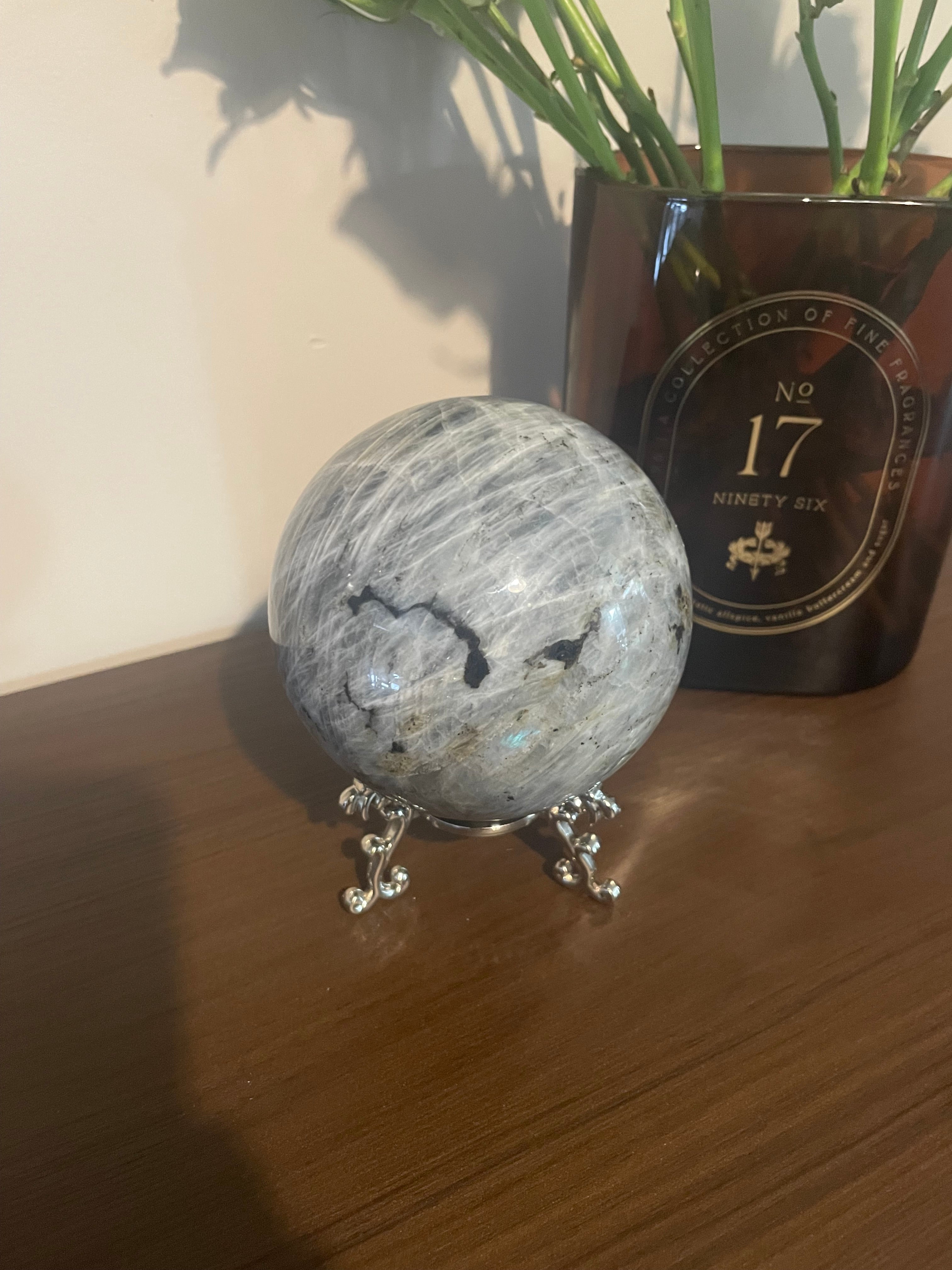 Giant Grey Labradorite Sphere