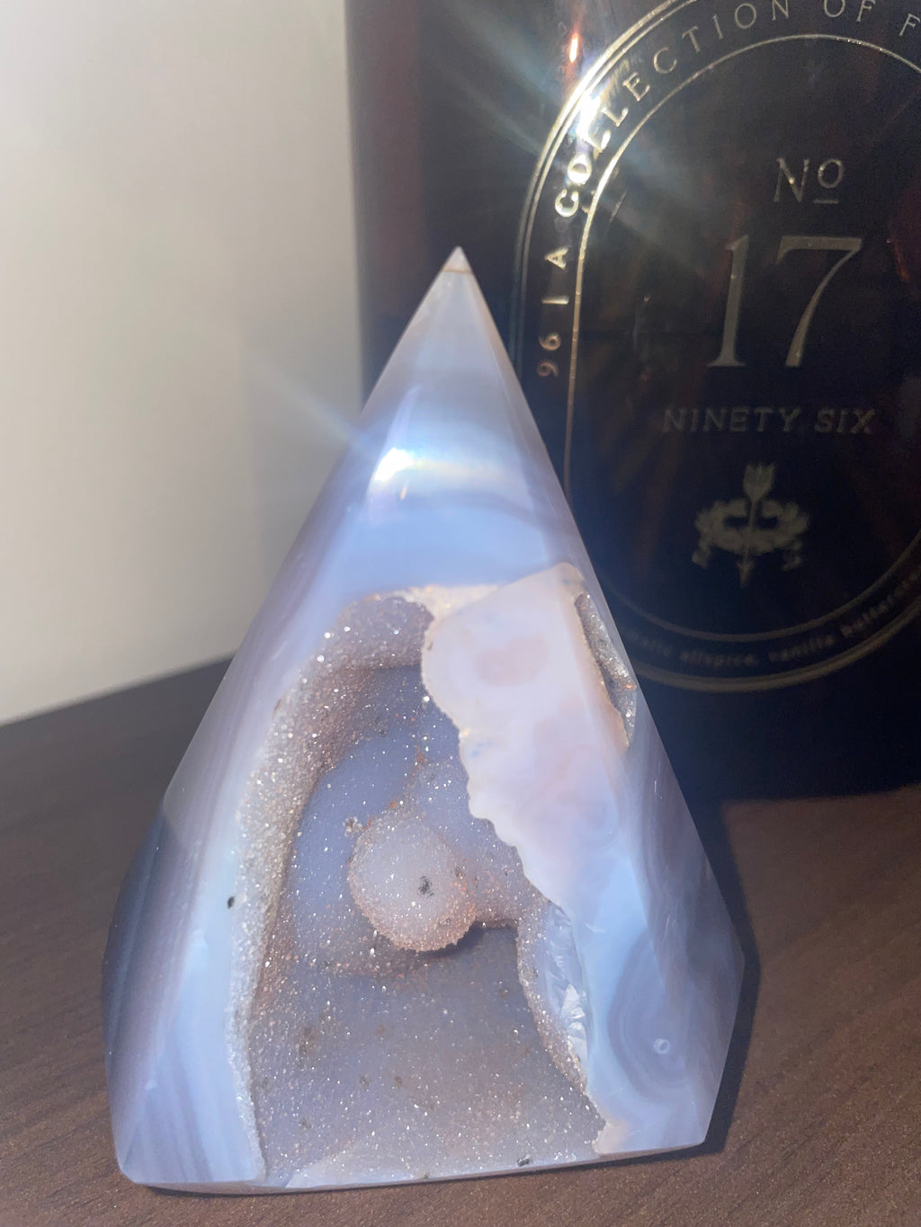 Purple & Blue Druzy Agate Diamond with Open Druzy (Brazil)