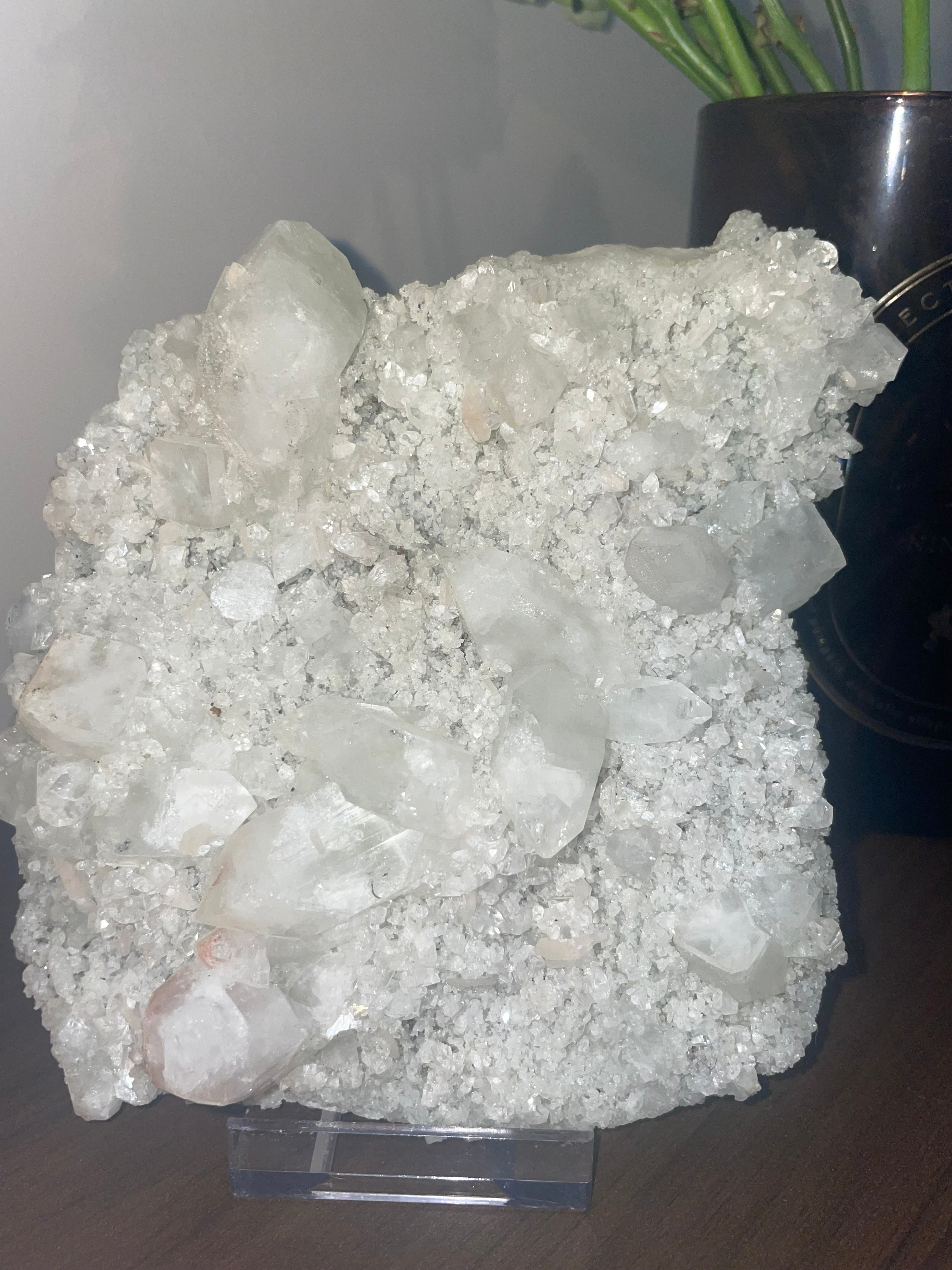 Diamond Apophyllite on Stand