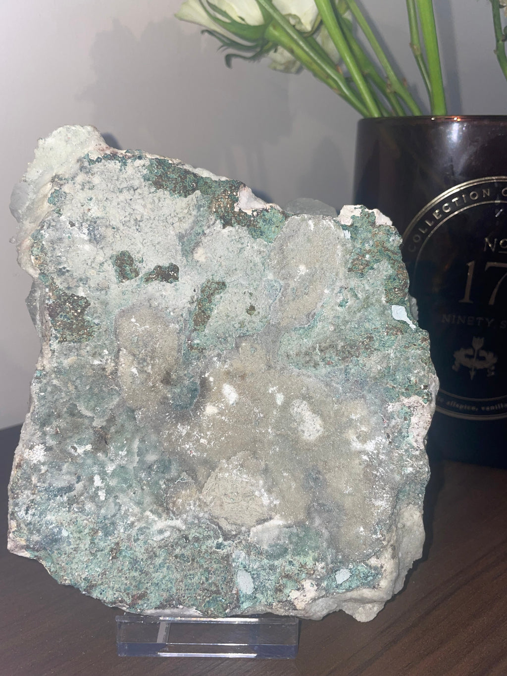Diamond Apophyllite on Stand