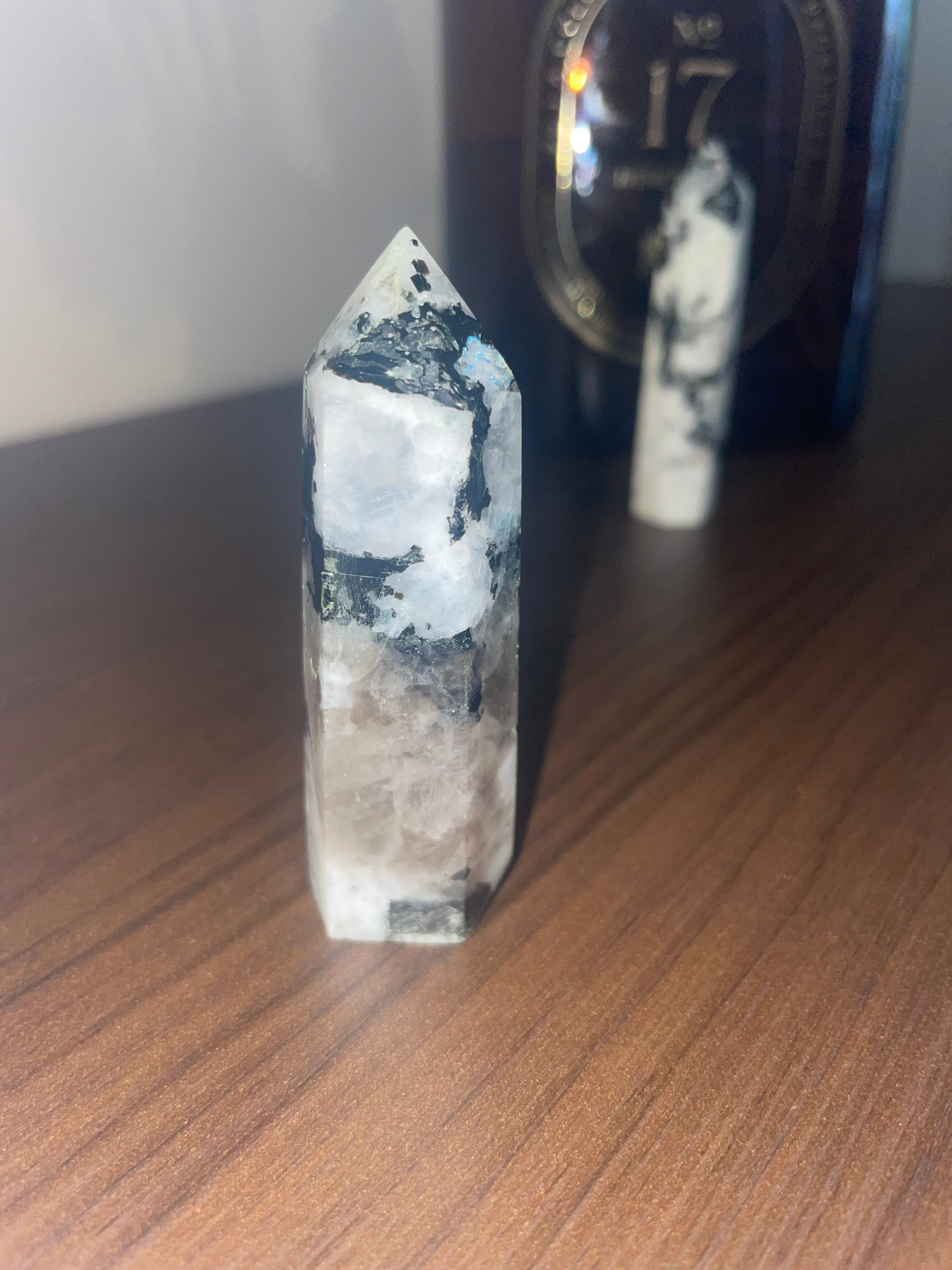 Rainbow Moonstone Point