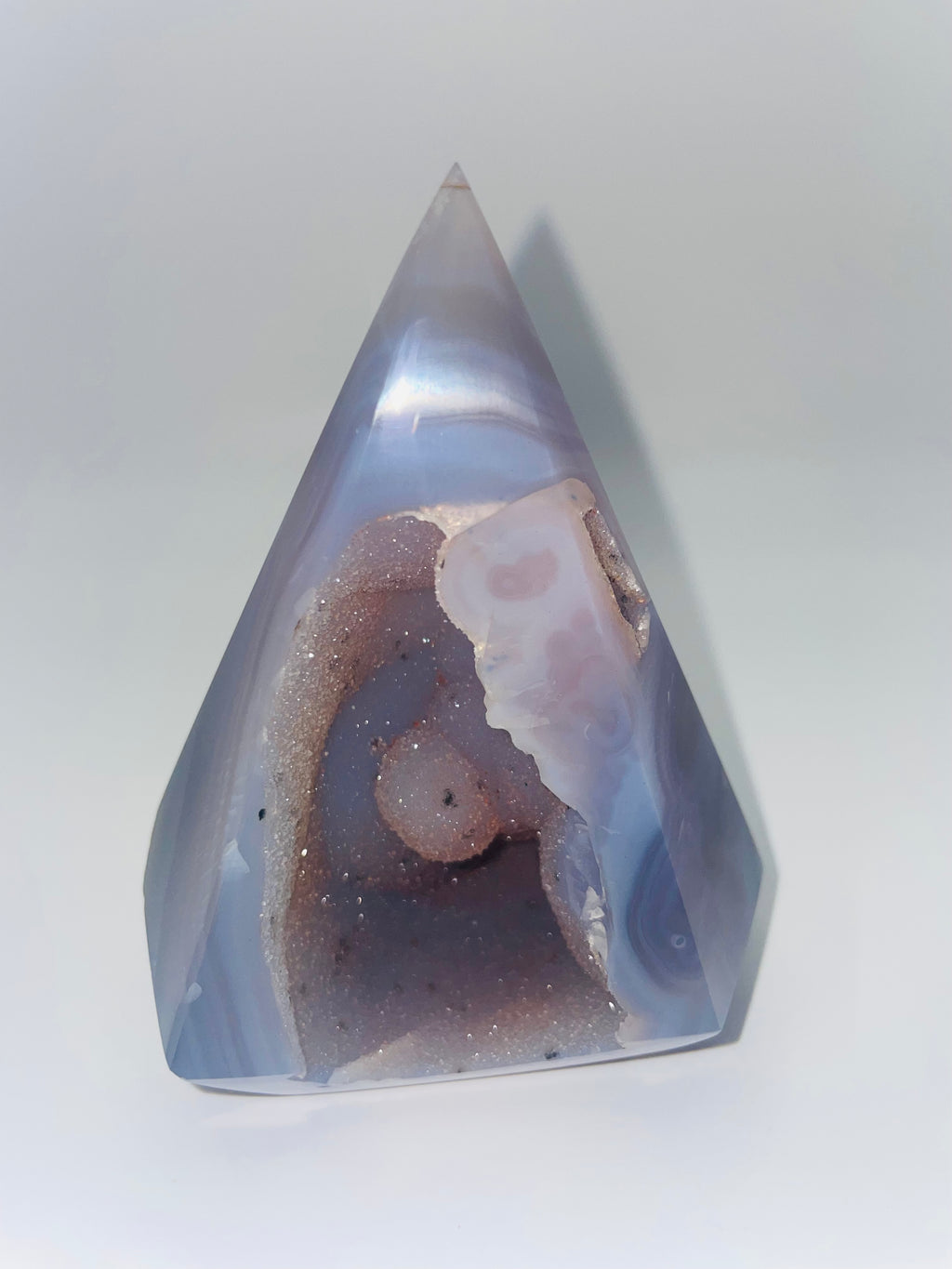 Purple & Blue Druzy Agate Diamond with Open Druzy (Brazil)