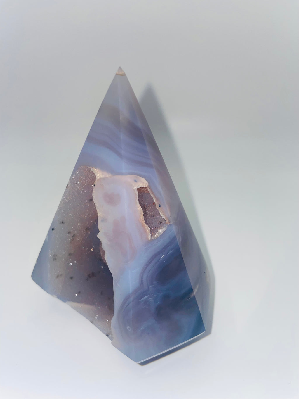 Purple & Blue Druzy Agate Diamond with Open Druzy (Brazil)