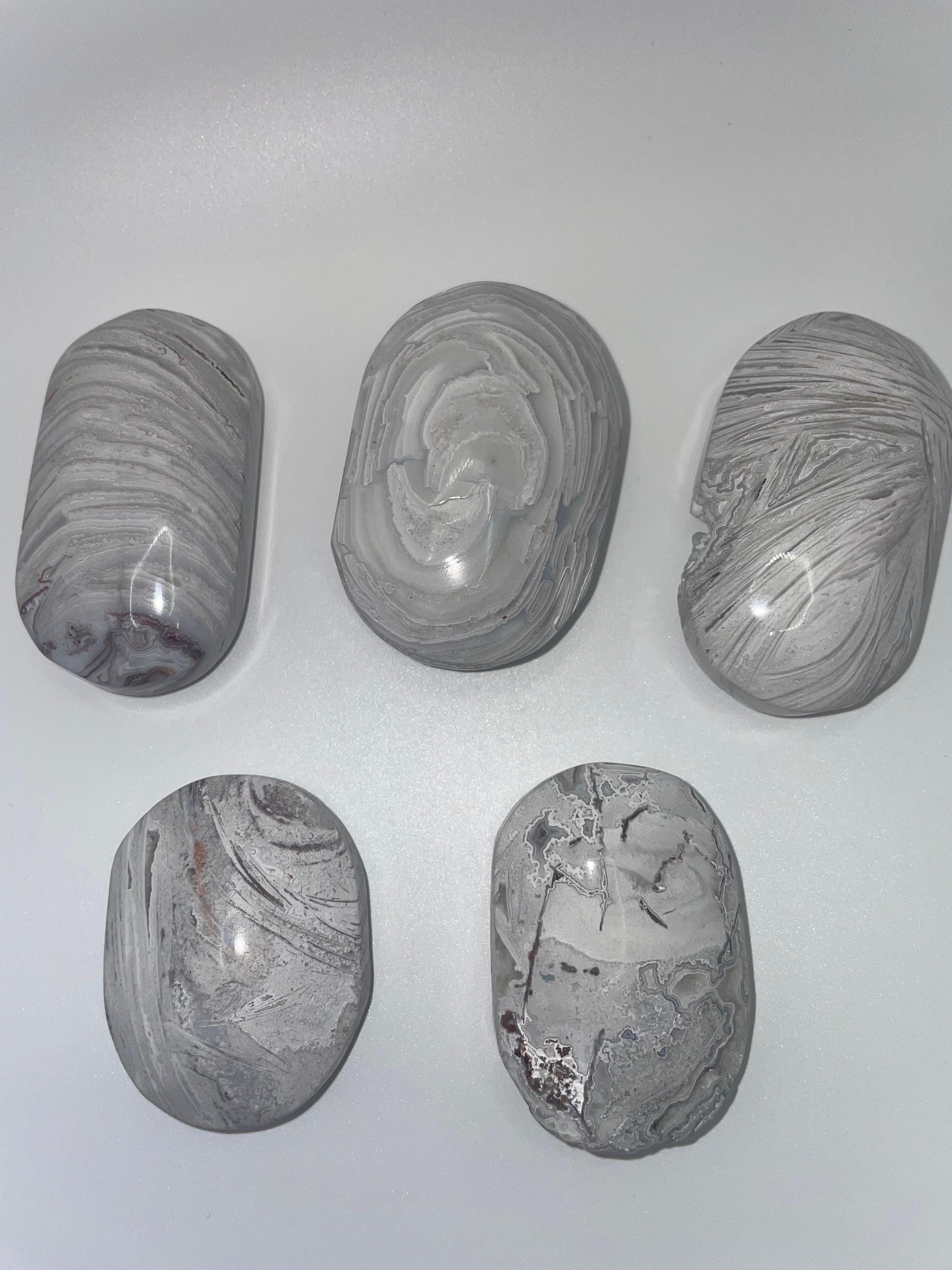 Crazy Lace Agate Palm Stone