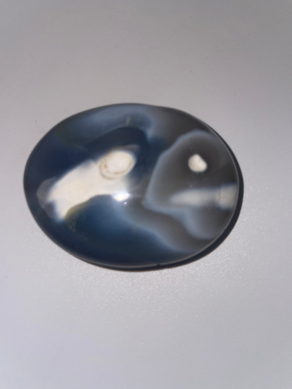 Orca Agate Palm Stone