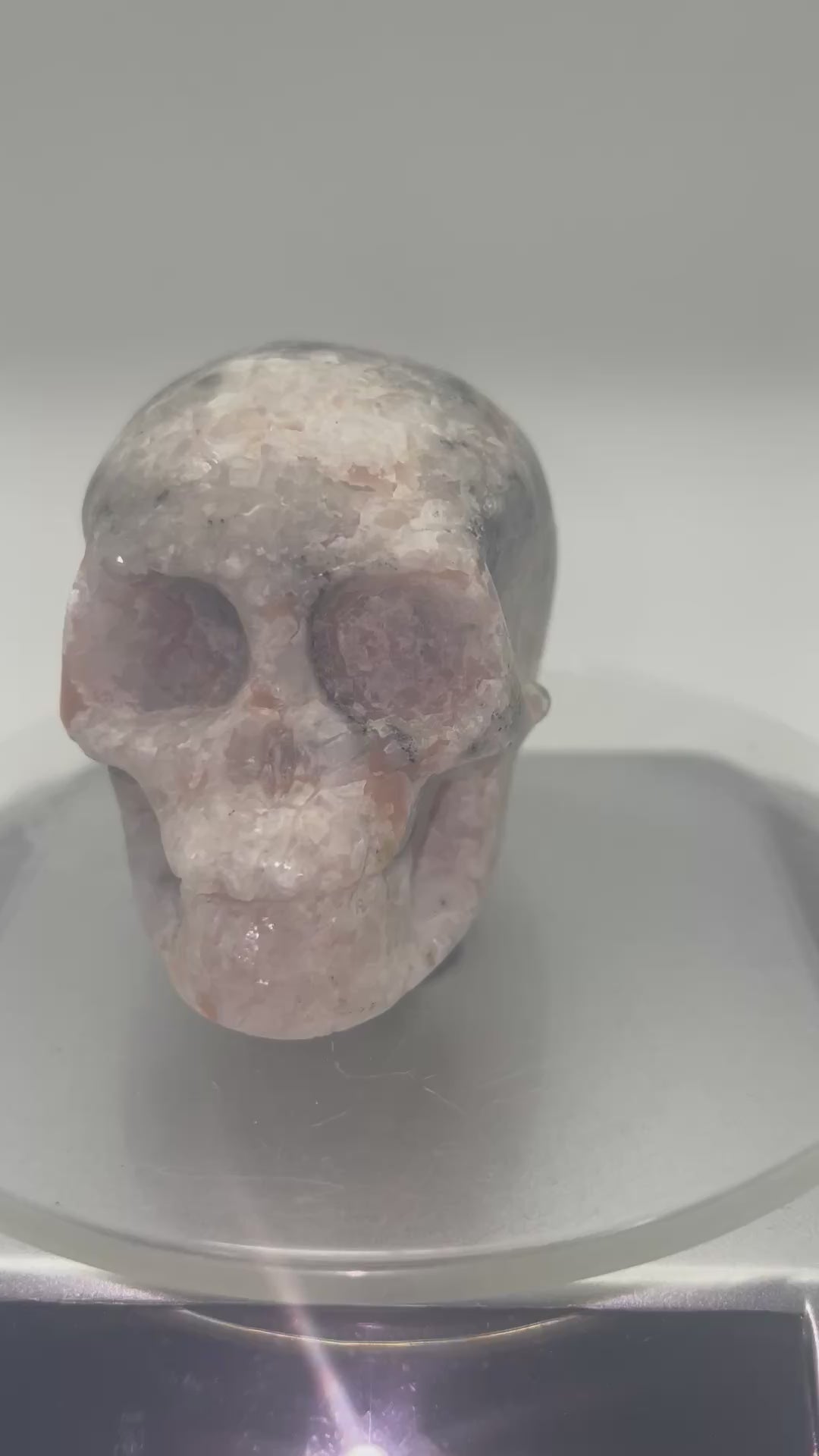 Pink Agate Skull